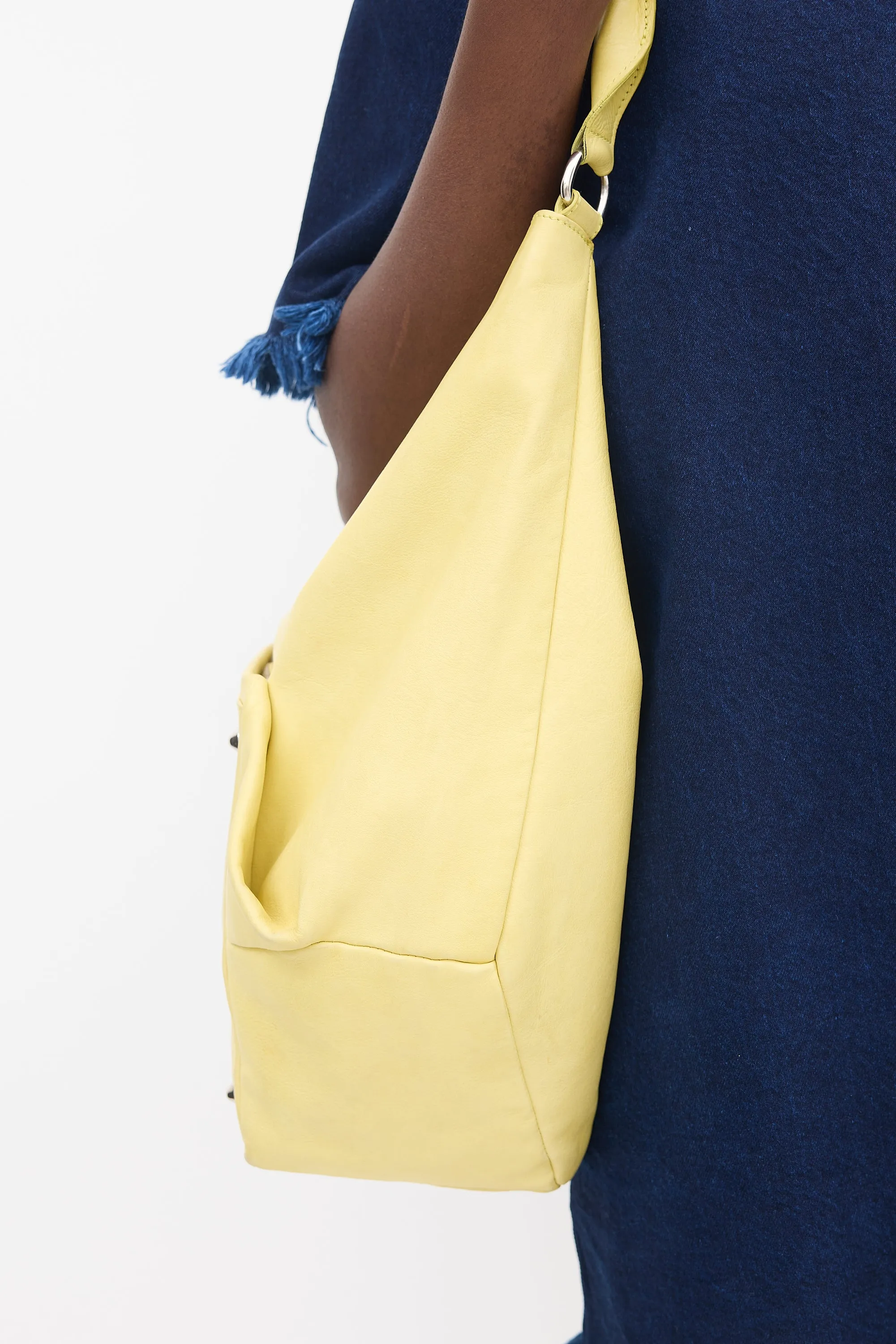 Yellow Leather Shoulder Bag