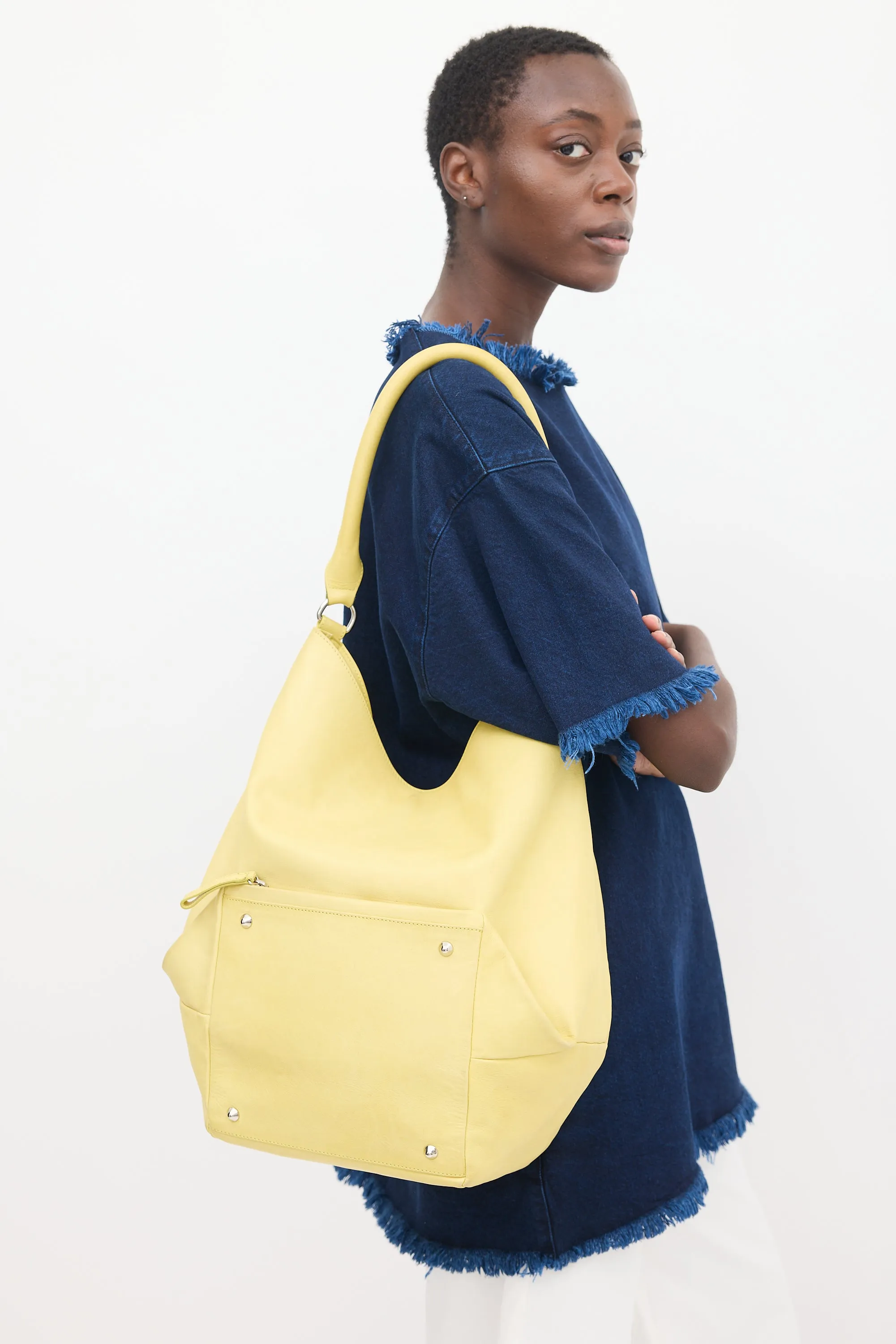 Yellow Leather Shoulder Bag